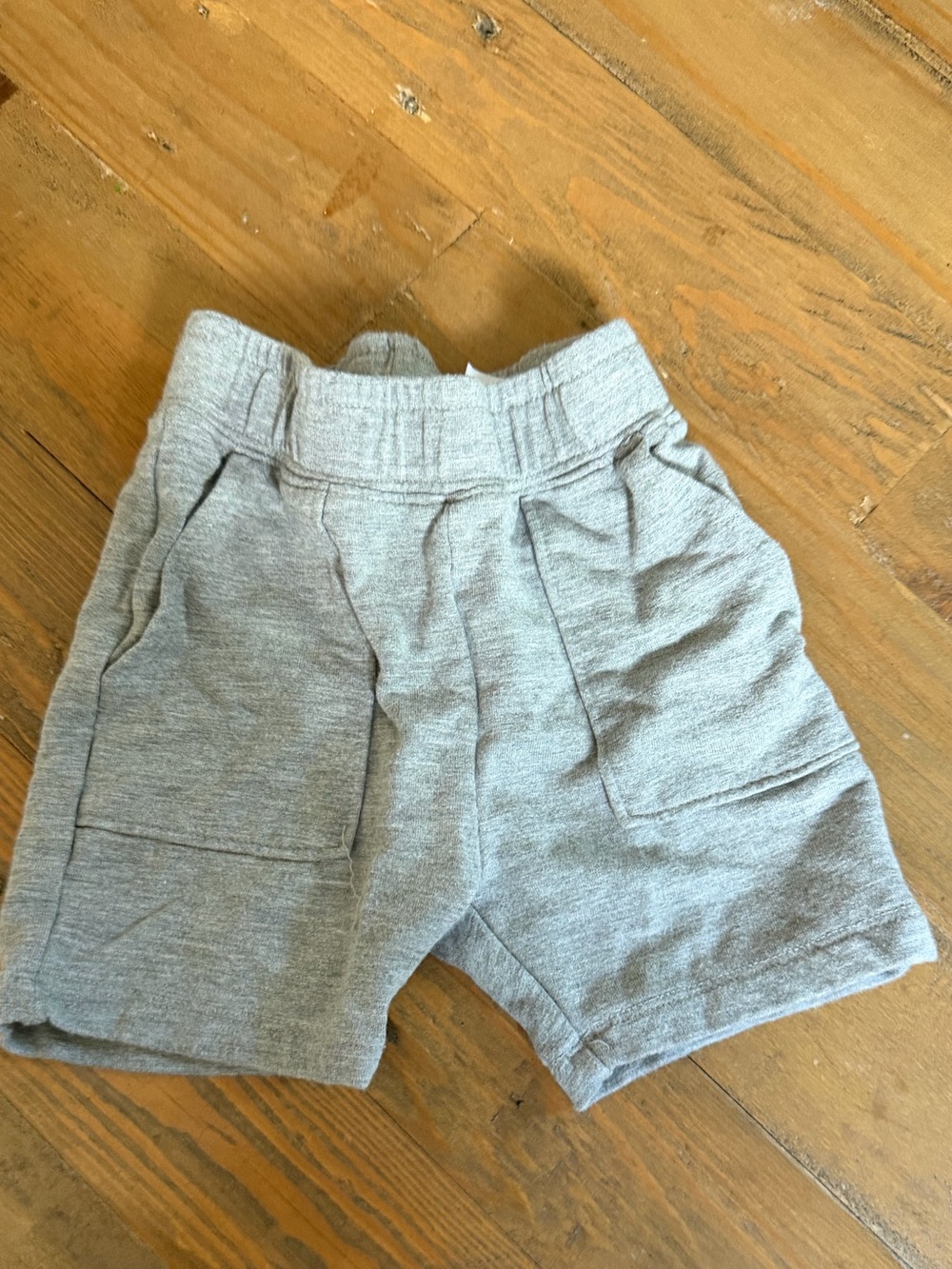 Little Sleepies Gray Knit Pull-On Pocket Shorts